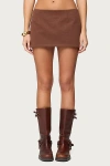 Edikted Monrow Micro Skort In Brown