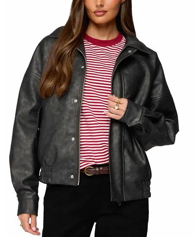 Edikted Mori Oversized Jacket In Gray