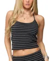 Edikted Moria Striped Halter Top In Black