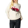 Edikted Motor Medley Graphic Crewneck Sweater In Cream