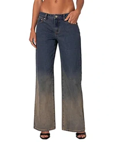 Edikted Mud Wash Low Rise Slouchy Jeans In Mix