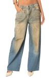 EDIKTED EDIKTED MUDDY WASH WIDE LEG JEANS