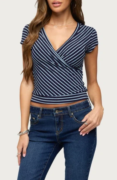 Edikted Naame Striped Wrap Top In Multi