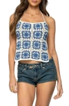 Edikted Naia Backless Crochet Top