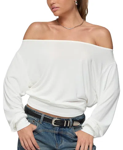 EDIKTED NANNIE OFF SHOULDER OVERSIZED TOP