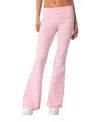 Edikted Naomi Flared Knit Pants In Light Pink