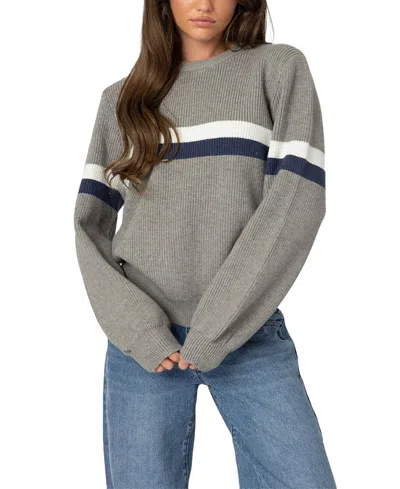 Edikted Nautical Striped Oversized Sweater In Multi