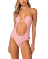 Edikted Nea Cut Out One Piece Swimsuit In Pink