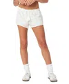 Edikted Needlepoint Lace Drawstring Shorts In Cream