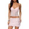 Edikted Nelley Backless Beaded Sequin Chiffon Top