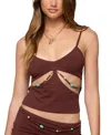 Edikted Neri Bead Cut Out Tank Top In Brown