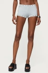 Edikted Neriah Grommet Micro Shorts In Gray/melange, Women's At Urban Outfitters In Gray