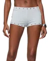 Edikted Neriah Grommet Trim Micro Shorts In White