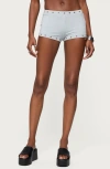 Edikted Neriah Grommet Trim Micro Shorts In Multi