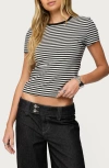 Edikted Nessie Stripe T-shirt In Black
