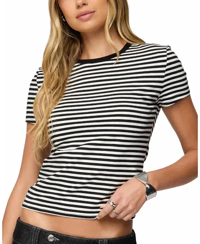 Edikted Nessie Striped T Shirt In Black