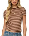 Edikted Nessie Striped T Shirt In Brown