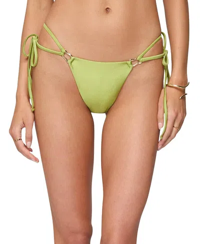 Edikted Neve String Bikini Bottom In Green