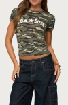 Edikted Nika Camo Cowboys T-shirt In Green