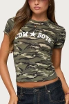 Edikted Nika Camo Cowboys T-shirt In Green