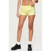 Edikted Nikki Low Rise Side Stripe Nylon Shorts In Green