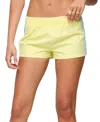 Edikted Nikki Nylon Shorts In Yellow