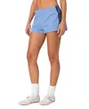 Edikted Nikki Stripe Nylon Shorts In Blue