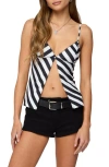 Edikted Nix Stripe Split Front Camisole