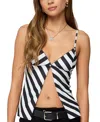 Edikted Nix Stripe Split Front Camisole