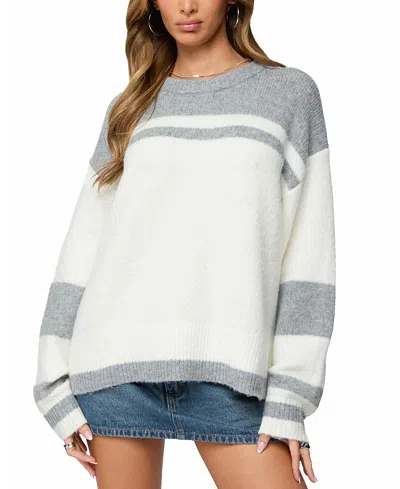 Edikted Nogah Stripey Oversized Sweater In Multi