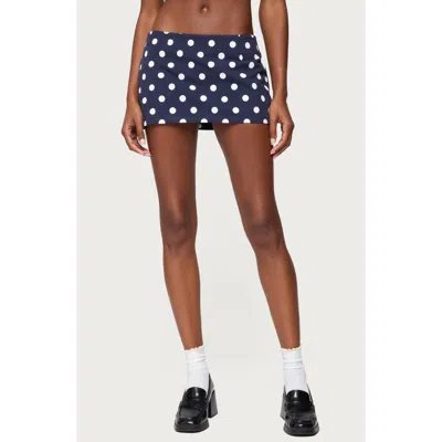 Edikted Noreen Dot Miniskort In Blue