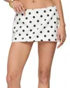 Edikted Noreen Polka Dot Low Rise Miniskort In White