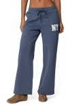 Edikted Ny Wide Leg Sweatpants In Blue