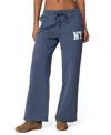 Edikted Ny Wide Leg Sweatpants In Blue