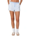 Edikted Oaklie Mixed Stripe Boxers In Blue