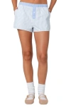 Edikted Oaklie Mixed Stripe Boxers In Blue