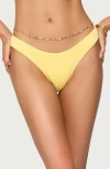 Edikted Oasis Scrunch Bikini Bottoms In Yellow