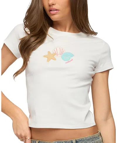 Edikted Women's Ocean Club T-shirt In White