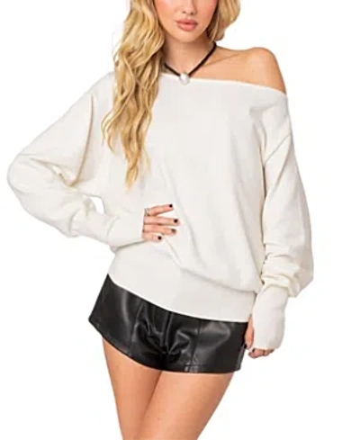EDIKTED OFF SHOULDER OVERSIZED SWEATER