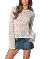 Edikted Openwork Sweater In White