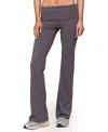 Edikted Oriane Foldover Flared Leggings In Gray