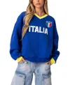Edikted Italy Oversize Sweatshirt In Blue - Italy
