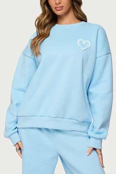 Edikted Oversized Sweatshirt In Light/blue, Women's At Urban Outfitters