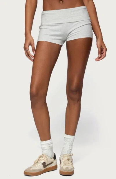 Edikted Palo Foldover Shorts In White