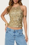 Edikted Pasha Sequin Camisole In Gold