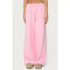 Edikted Pastel Edit Logo Wide Leg Sweatpants In Pink