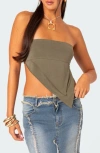 EDIKTED EDIKTED PATTERSON LAYERED TRIANGLE STRAPLESS TOP