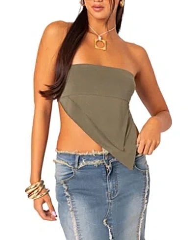 EDIKTED PATTERSON LAYERED TRIANGLE TUBE TOP