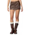 Edikted Pax Mini Skirt In Brown