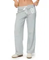Edikted 06 Wide Leg Drawstring Sweatpants In Gray